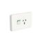 Picture of Single Switch Power Point, Clipsal Iconic, Horizontal Mount, 250 V 15 A