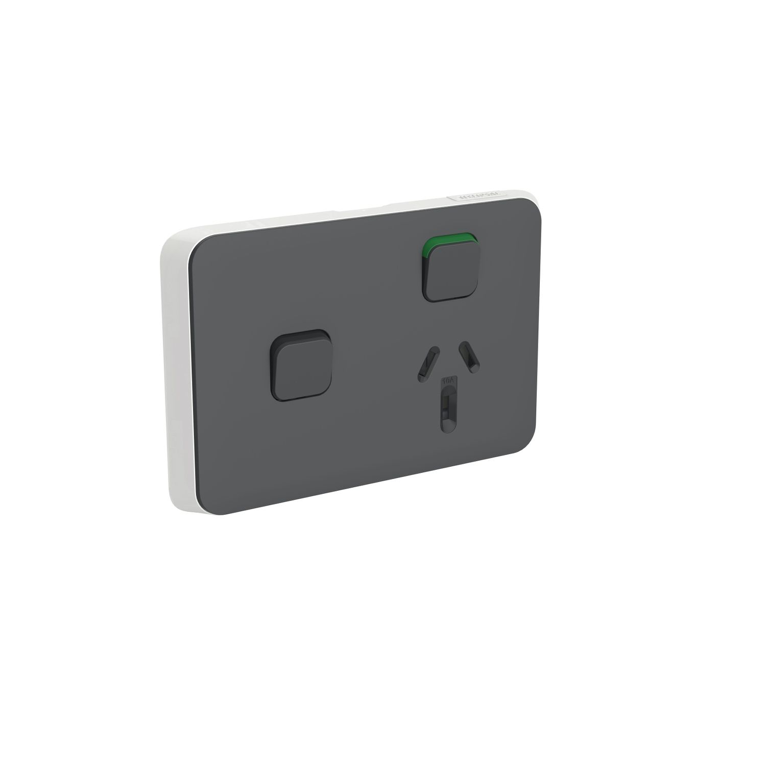 Picture of Skin Socket Switch, Clipsal Iconic, Horizontal Single, 1ExBlank, 10A, 250V, Clip-On