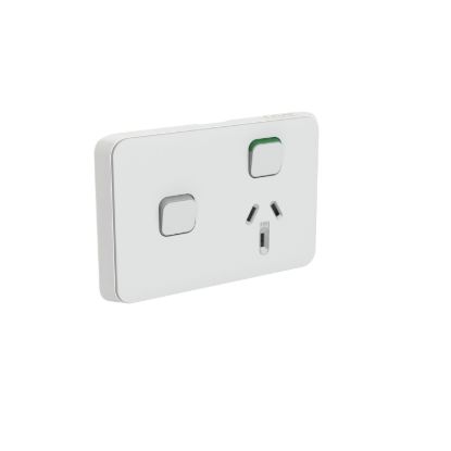 Picture of Skin Socket Switch, Clipsal Iconic, Horizontal Single, 1ExBlank, 10A, 250V, Clip-On