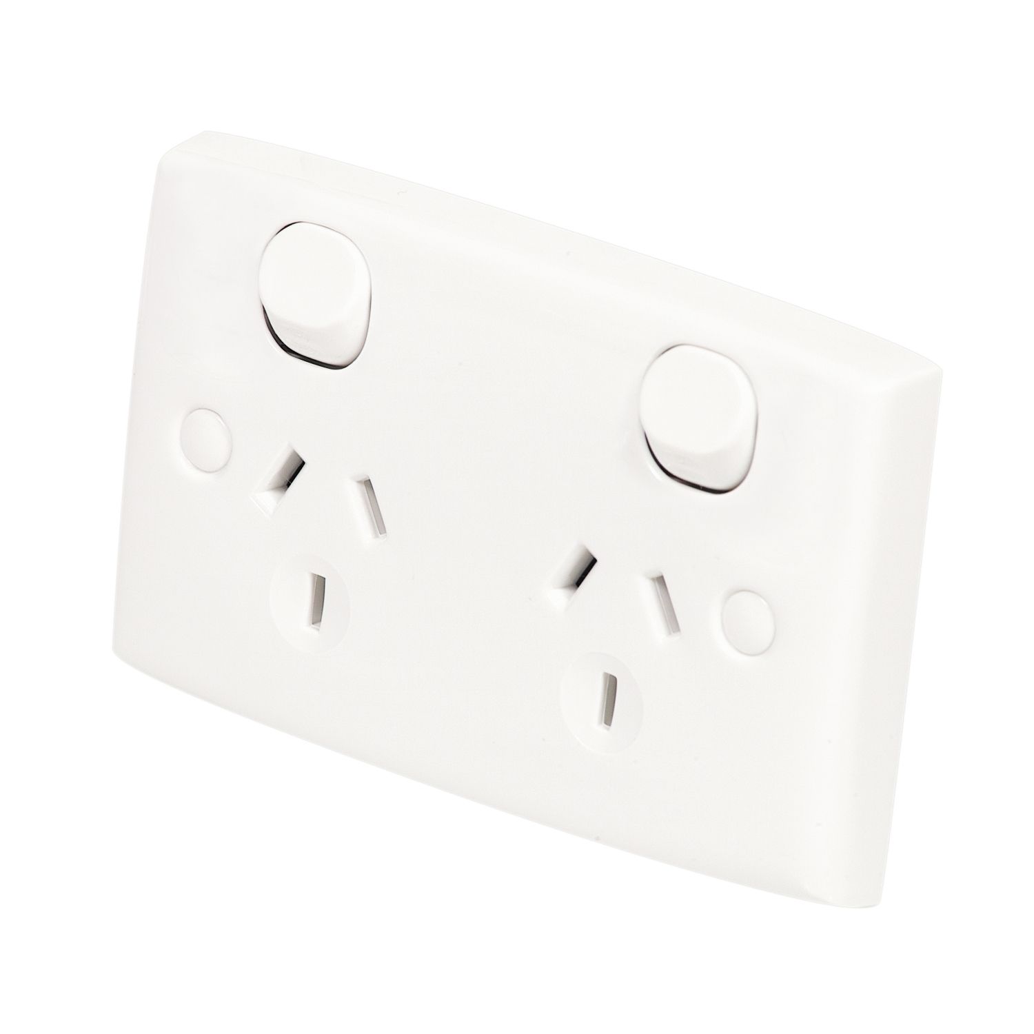 Picture of Twin Switch Socket Outlet, Standard Series, 250V, 10A, Standard Size