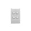 Picture of Flush Switch, Standard Series, 4 Gang, 250VAC, 10A, Standard, Vertical, PTN