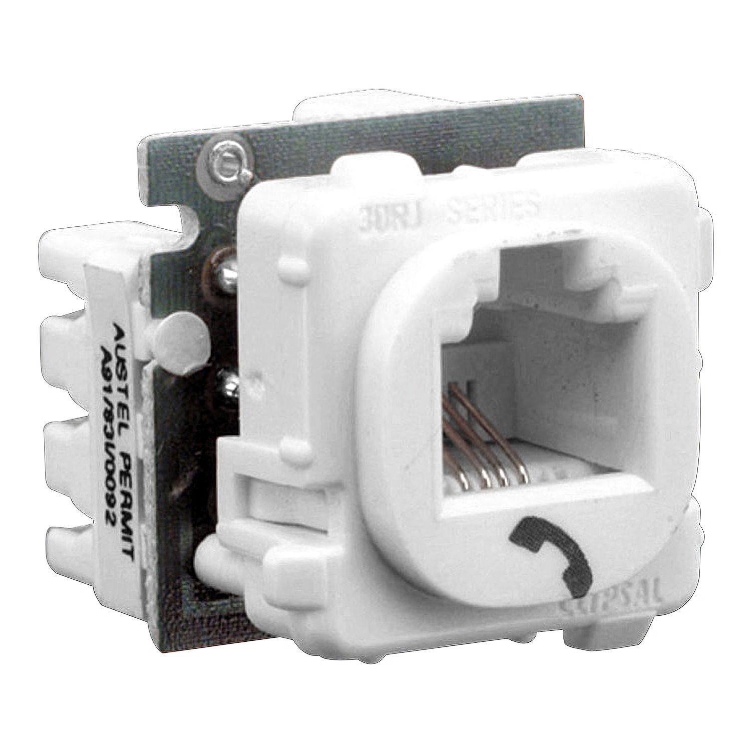 Picture of Modular Socket, Clipsal Actassi, Category 3, 6 Way, 6 Contact Socket Mechanism, Telephone