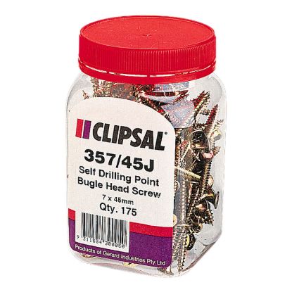 Picture of Bugle Head, Clipsal - General Accessories, Self Drilling Point, 7 X 45mm, Jar 175