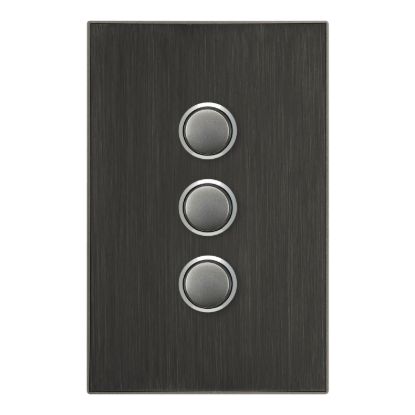 Picture of Push Button Switch, Saturn Series, 3 Gang, 250V, 16AX/20A