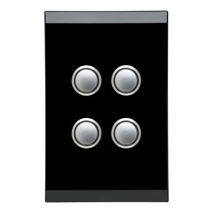 Picture of Push Button Switch LED, Saturn Series, 4 Gang, 250V, 16AX/20A