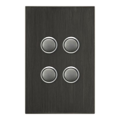 Picture of Push Button Switch LED, Saturn Series, 4 Gang, 250V, 16AX/20A