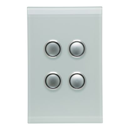 Picture of Push Button Switch LED, Saturn Series, 4 Gang, 250V, 16AX/20A