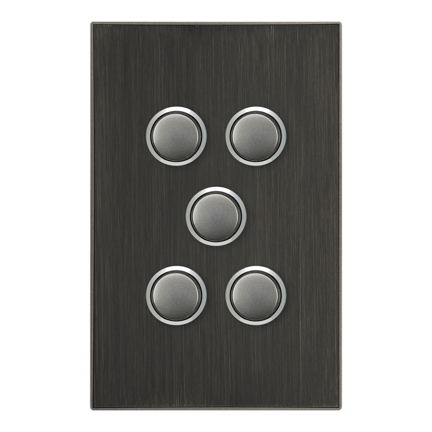 Picture of Push Button Switch LED, Saturn Series, 5 Gang, 250V, 16AX/20A