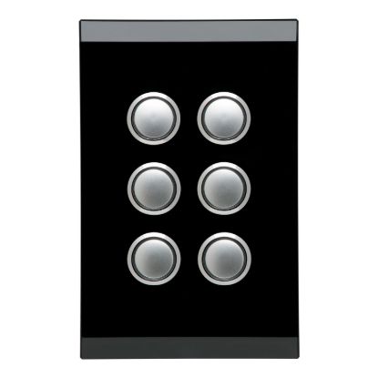 Picture of Push Button Switch LED, Saturn Series, 6 Gang, 250V, 16AX/20A