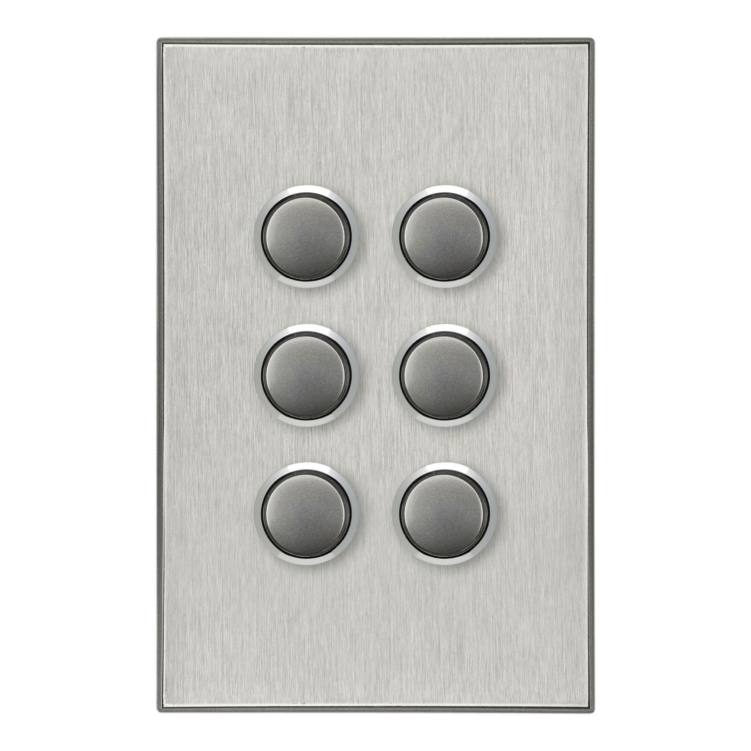 Picture of Push Button Switch LED, Saturn Series, 6 Gang, 250V, 16AX/20A