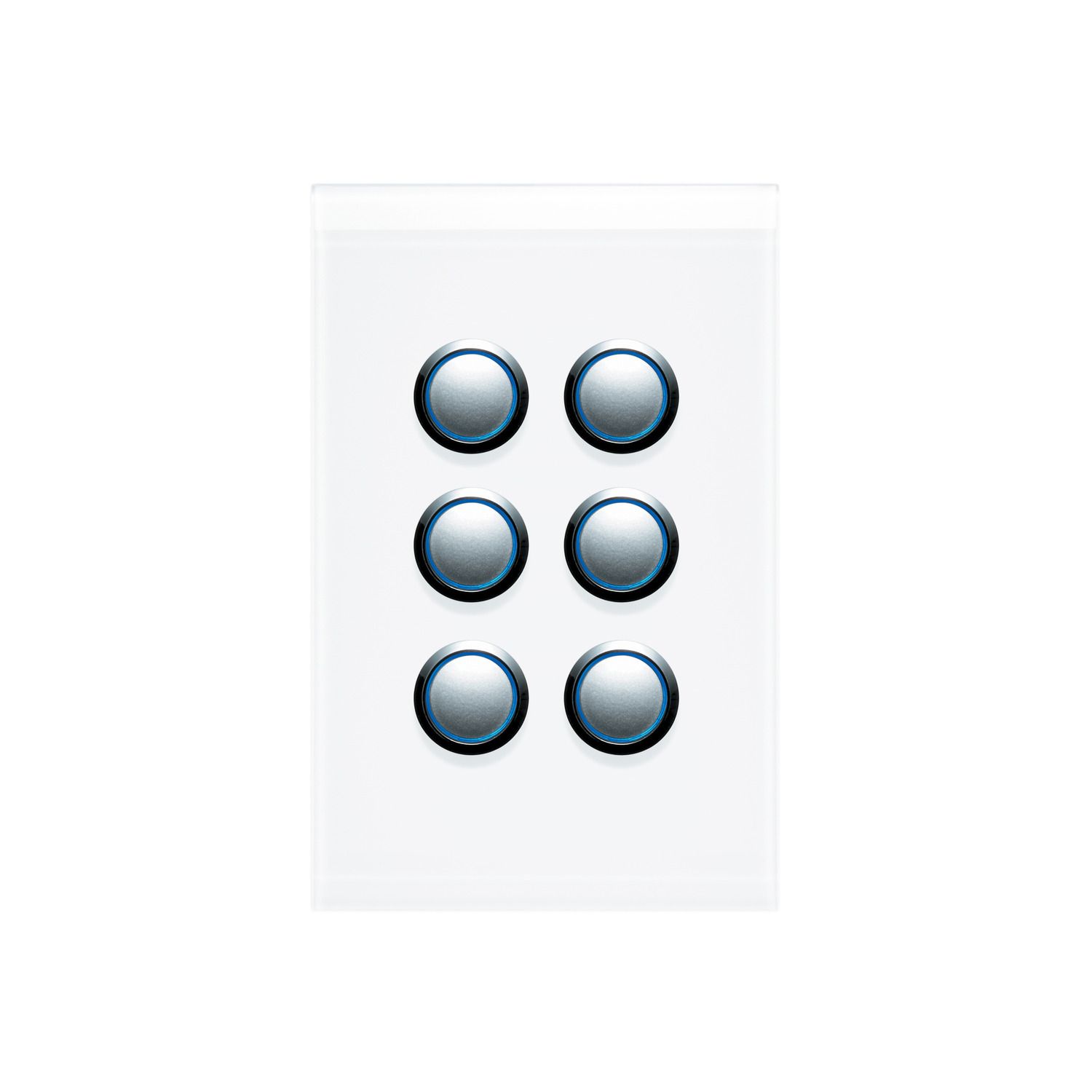 Picture of Push Button Switch LED, Saturn Series, 6 Gang, 250V, 16AX/20A