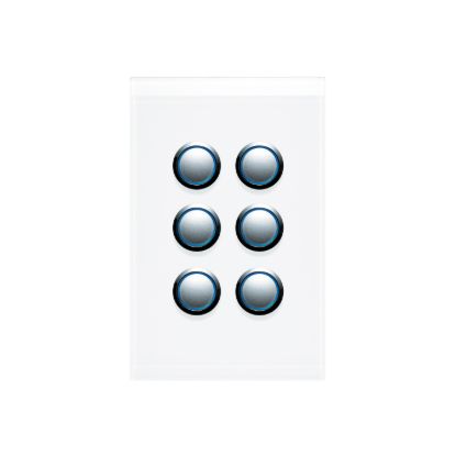 Picture of Push Button Switch LED, Saturn Series, 6 Gang, 250V, 16AX/20A