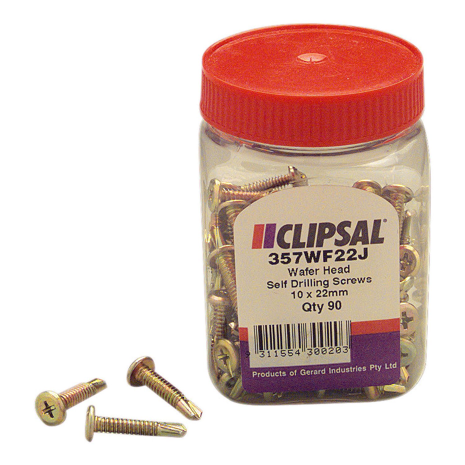 Picture of Wafer Head, Clipsal - General Accessories, Self Drilling, 10 x 22mm, Jar 90