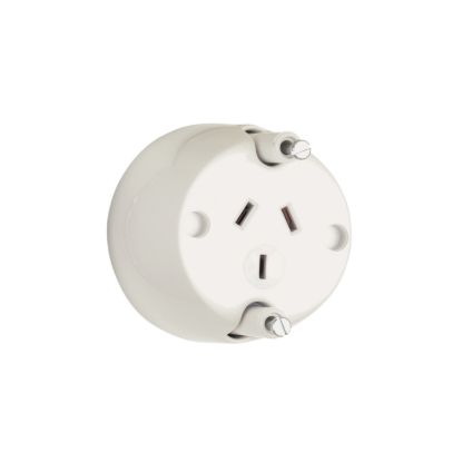 Picture of Single Socket Outlet, Standard Series, 250VAC, 10A, 3 PIN, Fast Fixing Nails