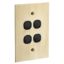 Picture of Flush Switch, Metal Plate Series, 4 Gang, 250VAC, 10A, Range, BBSL Style, Standard, Vert