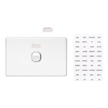 Picture of Flush Switch, Classic C2000 Series, 1 Gang, 250VAC, 10A, Horizontal