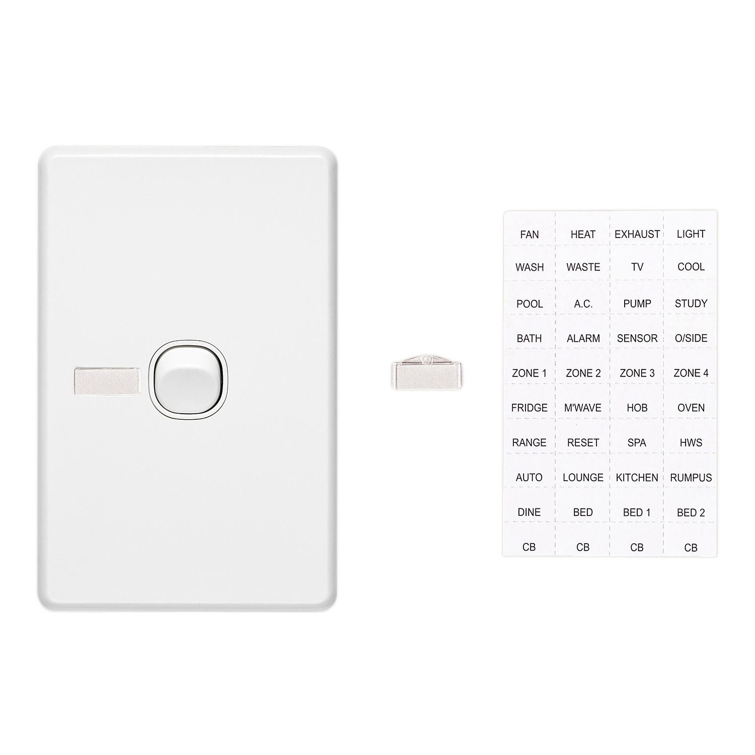 Picture of Flush Switch, Classic C2000 Series, 1 Gang, 250VAC, 10A, Vertical