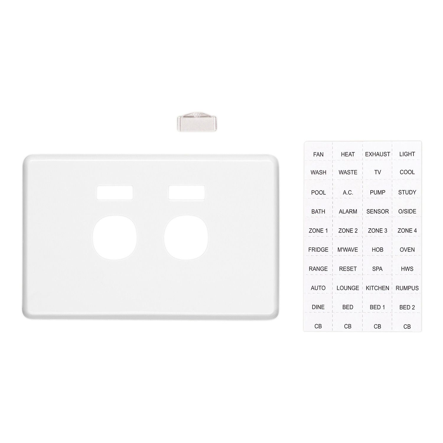 Picture of Switch Plate Cover, Classic C2000 Series, 2 Gang, Horizontal Mount, with ID Window
