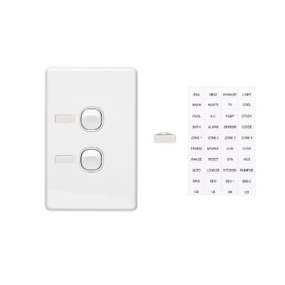 Picture of Flush Switch, Classic C2000 Series, 2 Gang, 250VAC, 10A, Vertical