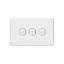 Picture of Flush Switch, Classic C2000 Series, 3 Gang, 250VAC, 10A, Standard, Horizontal