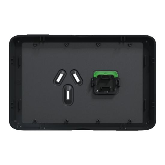 Picture of Single Power Point Skin, Clipsal Iconic, Horizontal Mount, 250V, 10A, Clip-On