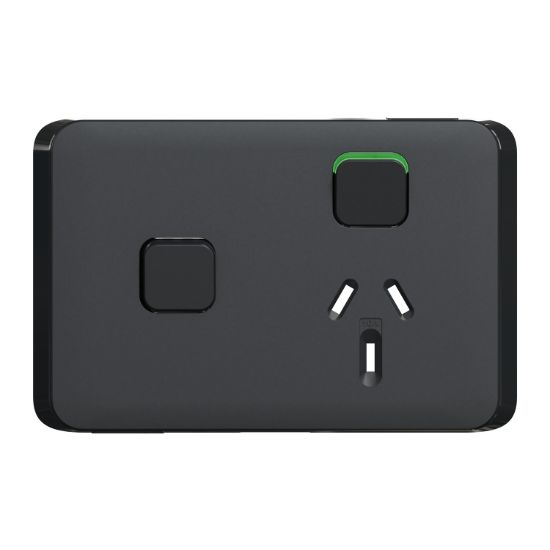 Picture of Skin Socket Switch, Clipsal Iconic, Horizontal Single, 1ExBlank, 10A, 250V, Clip-On