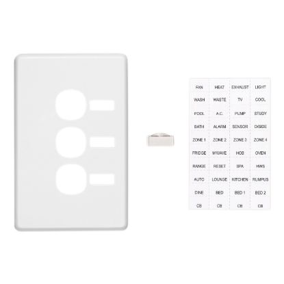 Picture of Switch Plate Cover, Classic C2000 Series, 3 Gang, Vertical Mount, with ID Window