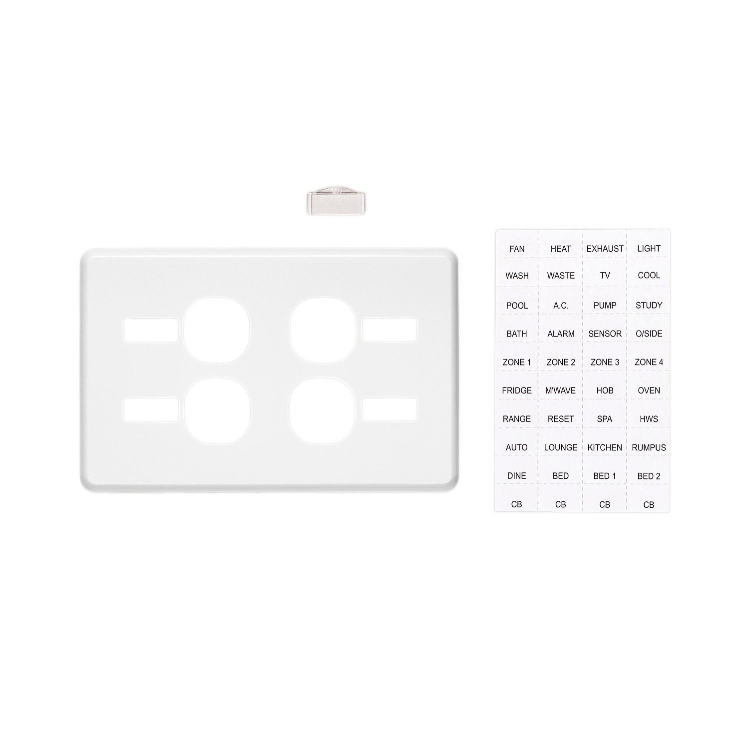 Picture of Switch Plate Cover, Classic C2000 Series, 4 Gang, Horizontal Mount, with ID Window