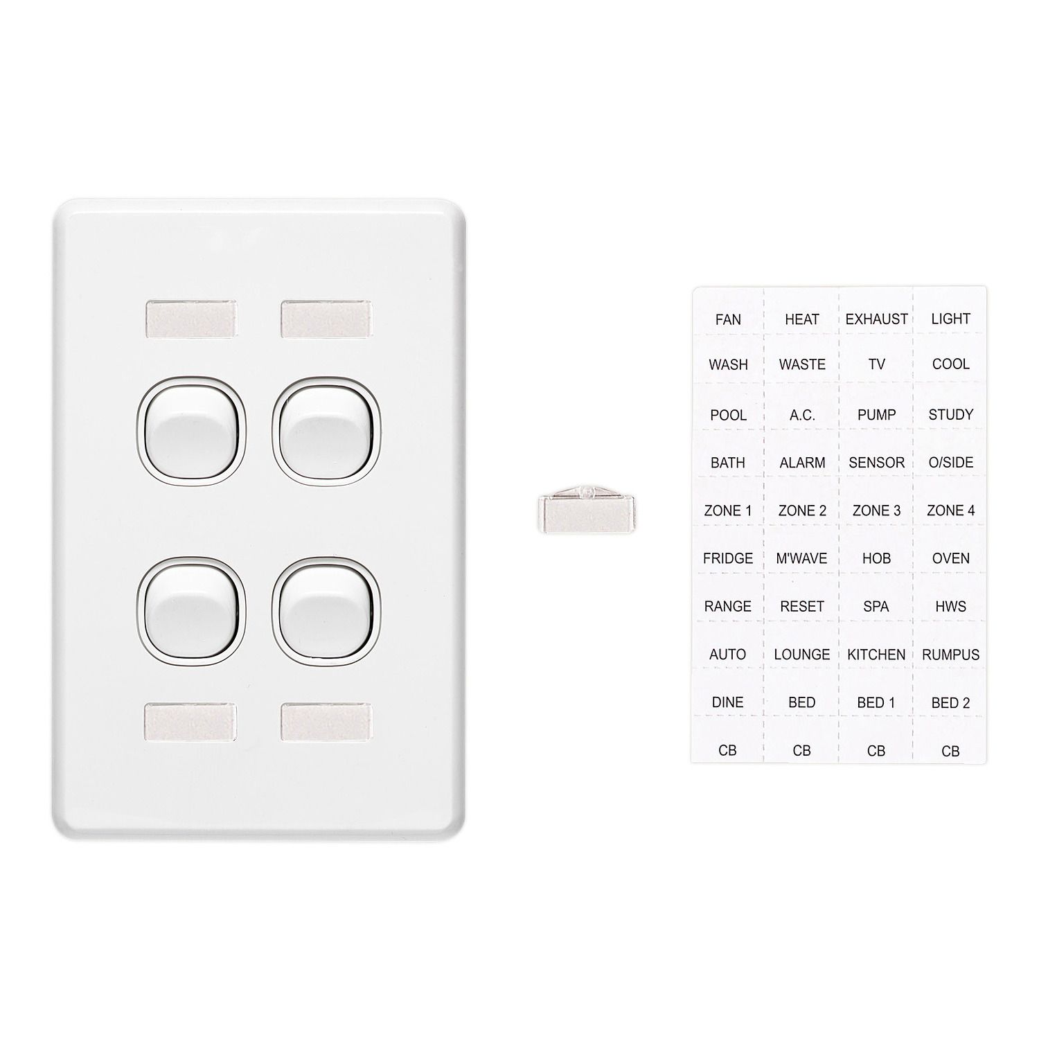 Picture of Switch, Classic C2000 Series, 4 Gang Vertical Id