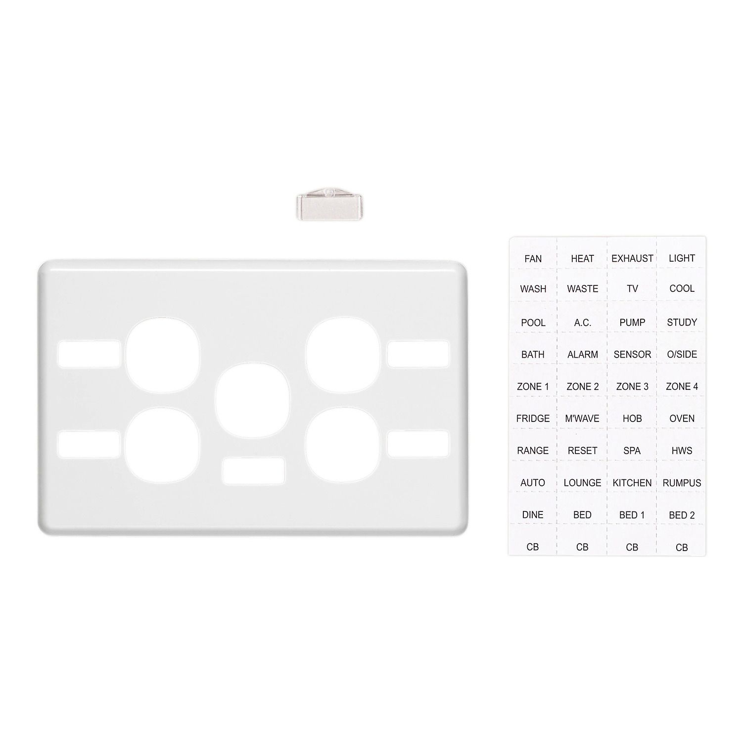 Picture of Switch Plate Cover, Classic C2000 Series, 5 Gang, Horizontal Mount with ID Window