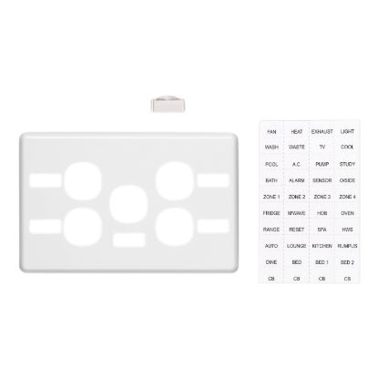 Picture of Switch Plate Cover, Classic C2000 Series, 5 Gang, Horizontal Mount with ID Window