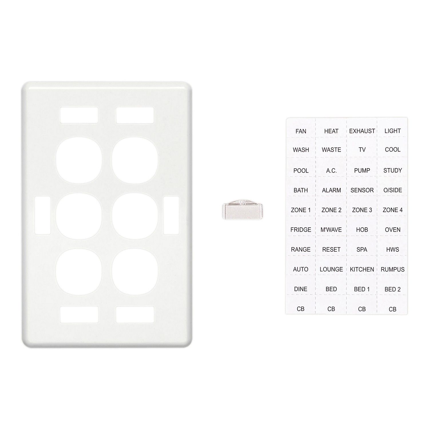 Picture of Switch Plate Cover, Classic C2000 Series, 6 Gang, Vertical Mount, with ID Window