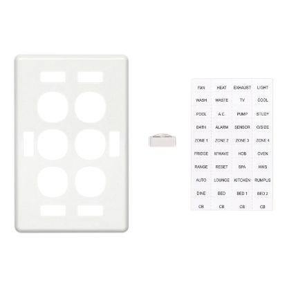 Picture of Switch Plate Cover, Classic C2000 Series, 6 Gang, Vertical Mount, with ID Window