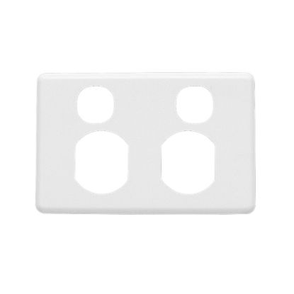 Picture of Socket Outlet Cover Plate, Classic C2000 Series, Horizontal Mount, for Twin Switched Socket