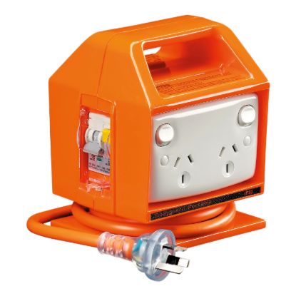 Picture of RCD Protected Quad Switch Socket Outlet, Clipsal - Safety and Protection, 250V, 10A, 30mA