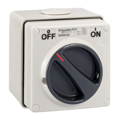 Picture of Surface Switch, Clipsal - 56 Series, 1 Gang, 2 Pole, 500VAC, 63A