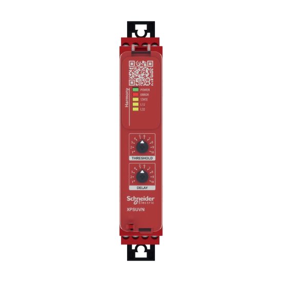 Picture of safety module, Harmony XPS, zero speed monitoring with time delay, 24V AC or DC, screw