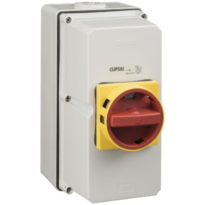 Picture of Surface Switch, Clipsal - 56 Series, 1 Gang, 4 Pole, 690VAC, 40A, Heavy Duty