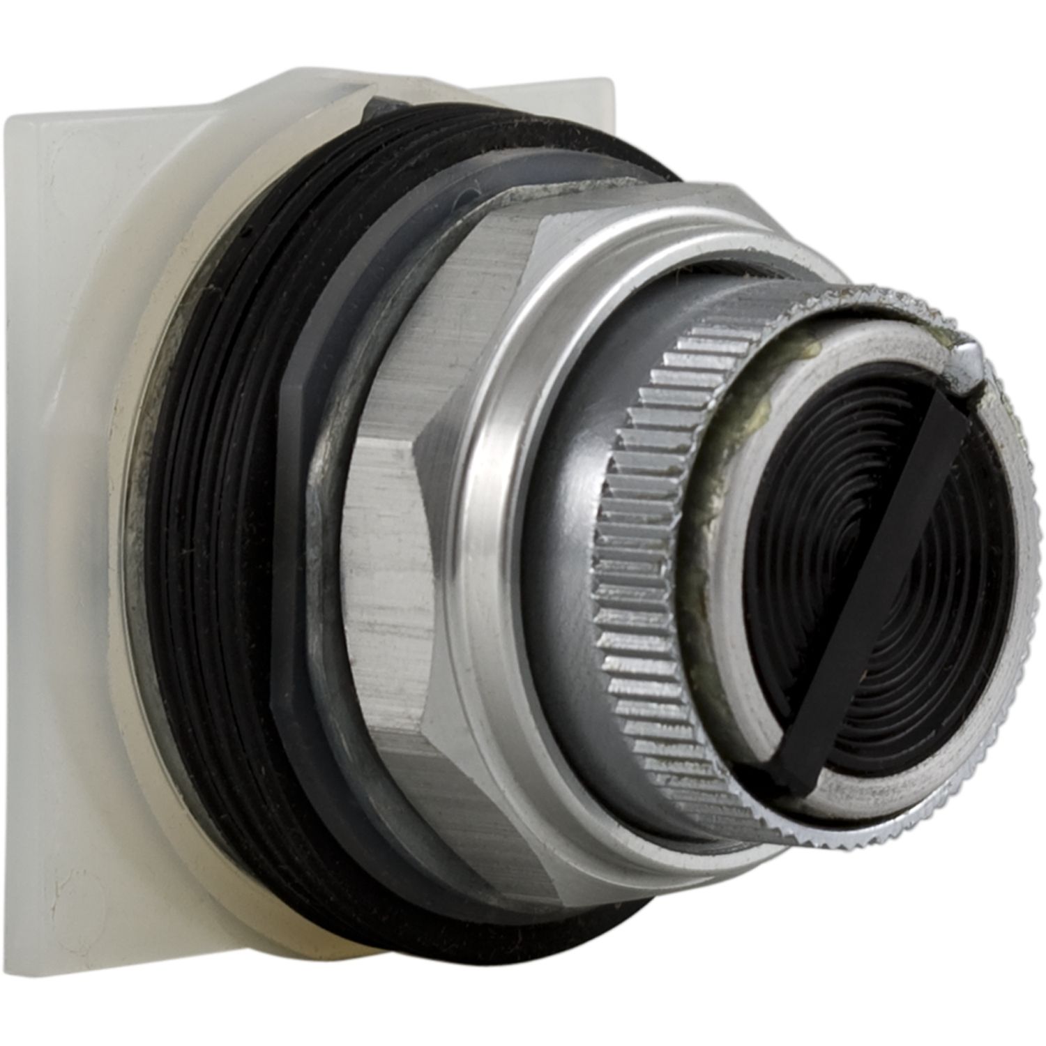 Picture of Push-button switch, Harmony 9001K, metal, flush, black, 30mm, 2 positions, stay put