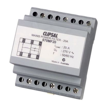 Picture of Mains rated filter, Clipsal - Max 4, 20 A 250 V 2 module