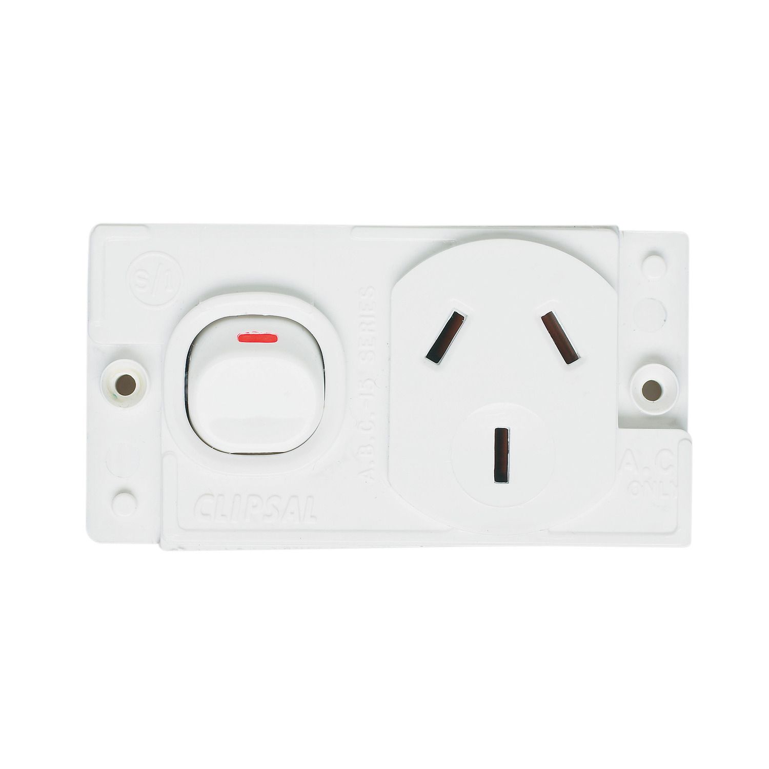 Picture of Switched Socket Mechanism, Metal Plate Series, Double Pole Single