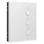 Picture of Wall Plate, C-Bus, Saturn Zen, key input unit, E-Series, 3 key, zen black