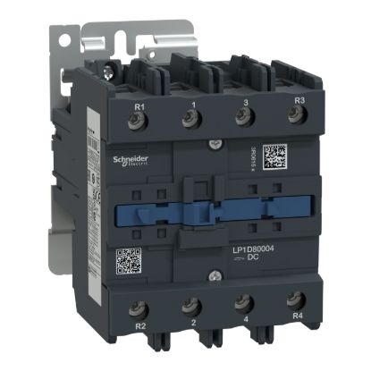 Picture of Contactor, TeSys Deca, 4P(4NO), AC-1, <=440V, 125A, 48V DC coil, screw clamp terminal