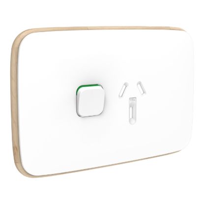 Picture of Essence Single Power Point Skin, Clipsal Iconic, Horizontal Mount, 250V, 10A, Clip-On