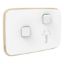 Picture of Essence Single Power Point Skin with 1 extra switch, Clipsal Iconic, Horizontal Mount, 250V, 10A, Clip-On