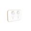 Picture of Essence Double Power Point Skin, Clipsal Iconic, Horizontal Mount, 250V, 10A, Clip-On