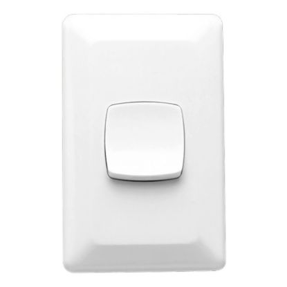 Picture of Flush Switch, Prestige Series, 1 Gang, 250VAC, 15A, Standard, Vertical