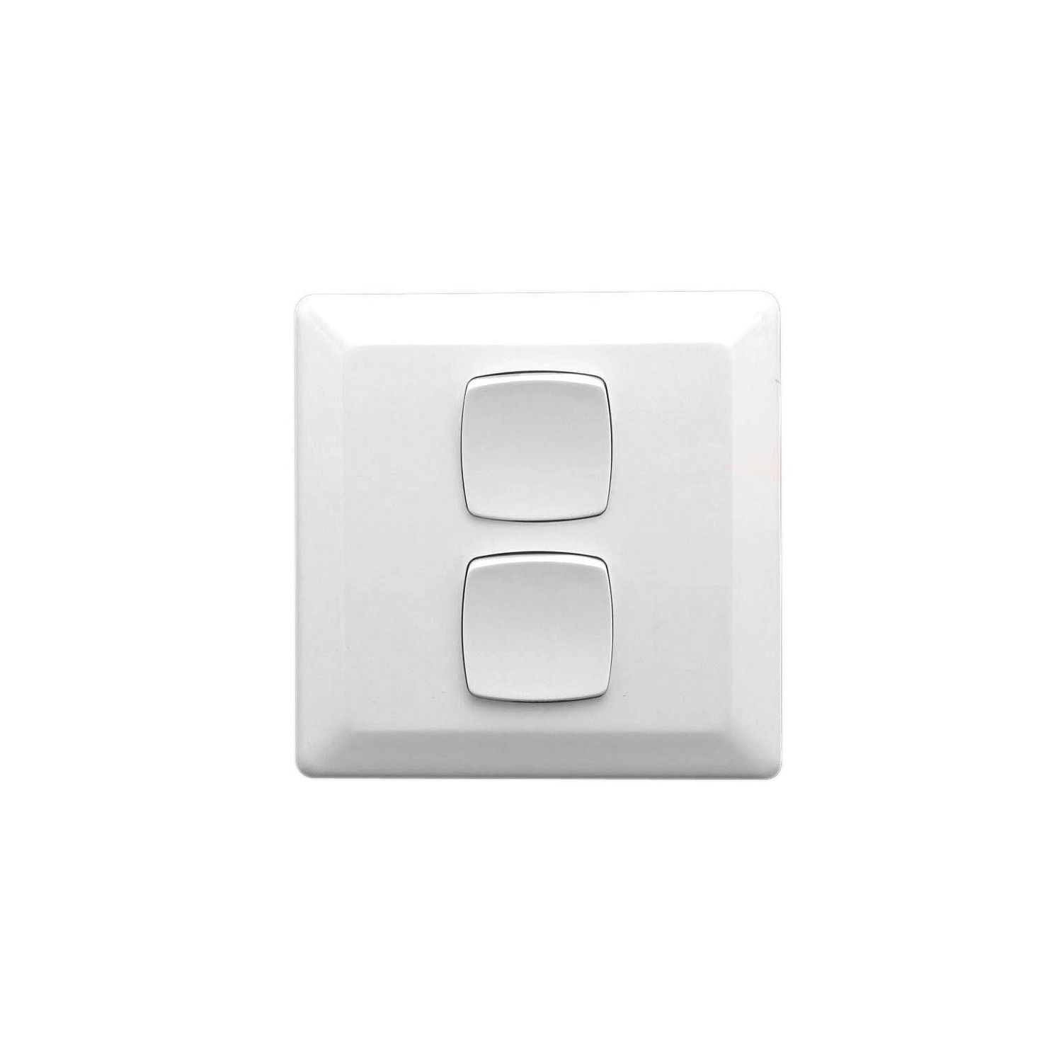 Picture of Flush Switch, Prestige Series, 2 Gang, 230/240V, 10A, Large Format, Vertical