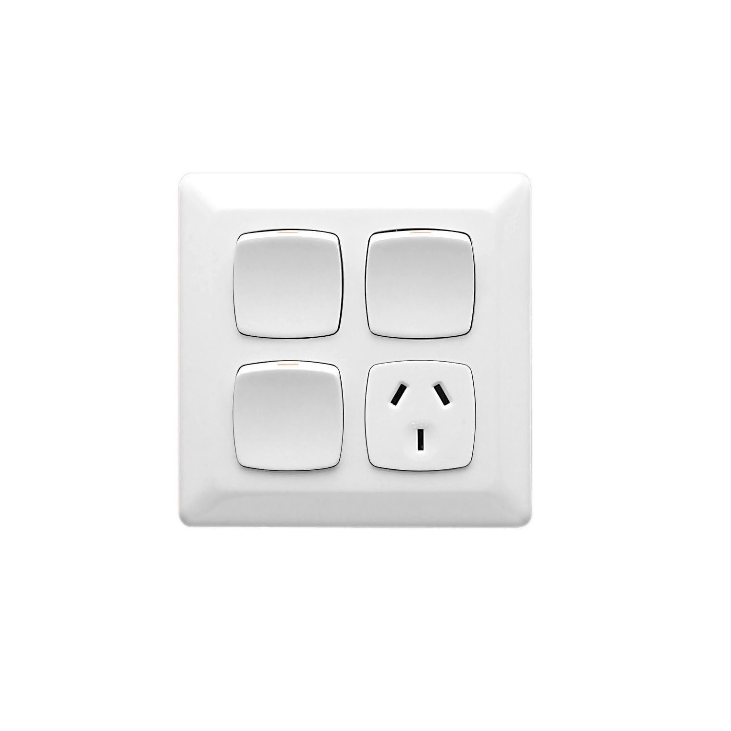Picture of Single Switch Socket Outlet, Prestige Series, 250V, 10A, Vertical, Large Format Size