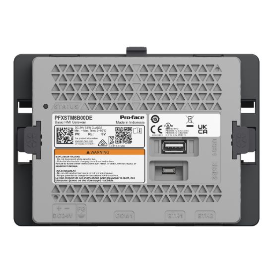 Picture of Basic HMI Gateway, Proface STM6000, GP-ProEX, Box with adaptor for HMI, 1 COM, 2 Ethernet, 24V DC